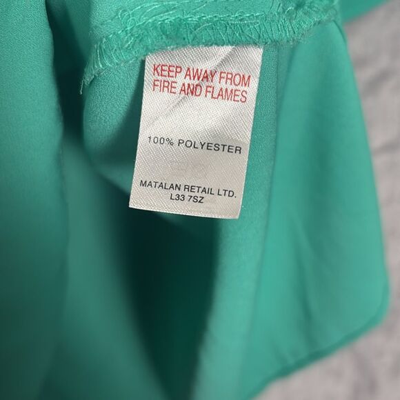 Papaya Weekend Green Lightweight Vneck Short Sleeved Blouse Top Size 18 - Picture 7 of 8
